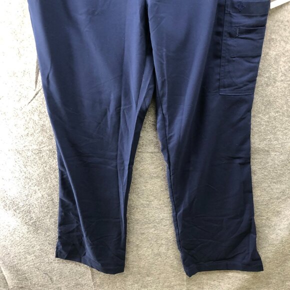 NWT Med Couture Maternity Scrub Pants Womens M Navy Blue Over Belly Straight - Picture 4 of 12